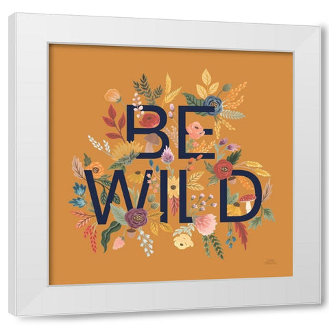 Harvest Garden II Dark Blue Letters White Modern Wood Framed Art Print by Marshall, Laura