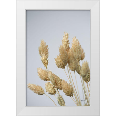 Wistful White Modern Wood Framed Art Print by Larson, Nathan
