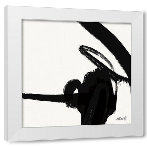Black and White Abstract II White Modern Wood Framed Art Print by Tavoletti, Anne