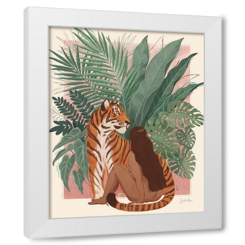 Majestic Cats II White Modern Wood Framed Art Print by Penner, Janelle