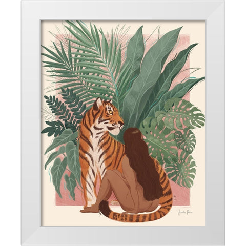 Majestic Cats II White Modern Wood Framed Art Print by Penner, Janelle