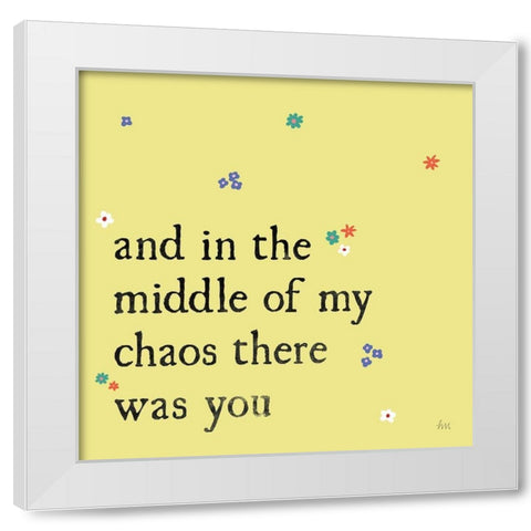 Simple Romance I Colorful White Modern Wood Framed Art Print by Marshall, Laura