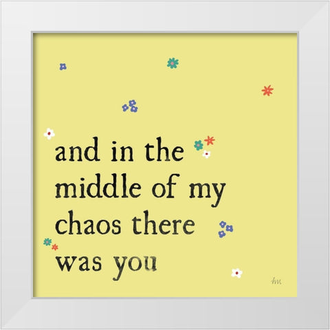 Simple Romance I Colorful White Modern Wood Framed Art Print by Marshall, Laura