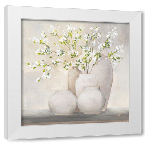 Spring Still Life White Modern Wood Framed Art Print by Purinton, Julia