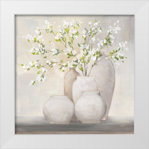 Spring Still Life White Modern Wood Framed Art Print by Purinton, Julia
