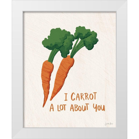 Veggie Fun II White Modern Wood Framed Art Print by Penner, Janelle