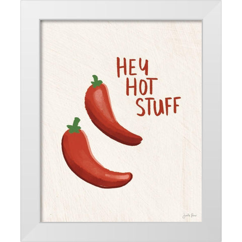 Veggie Fun IV White Modern Wood Framed Art Print by Penner, Janelle