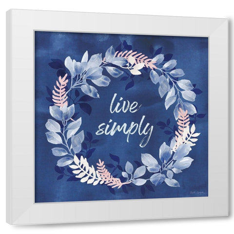 Indigo Petals IV White Modern Wood Framed Art Print by Grove, Beth