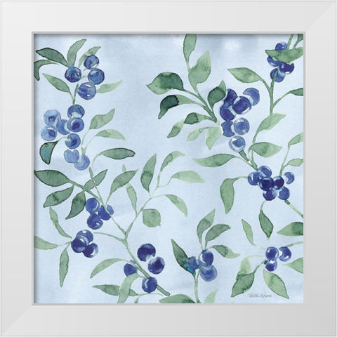 Indigo Petals VII White Modern Wood Framed Art Print by Grove, Beth
