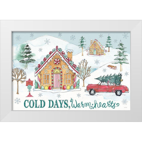 Holiday Trimmings I White Modern Wood Framed Art Print by Tavoletti, Anne