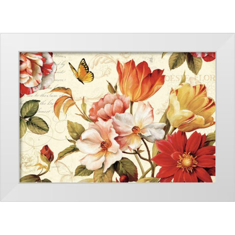 Poesie Florale III White Modern Wood Framed Art Print by Audit, Lisa