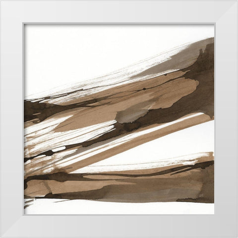 Almost Stripes I White Modern Wood Framed Art Print by Paschke, Chris