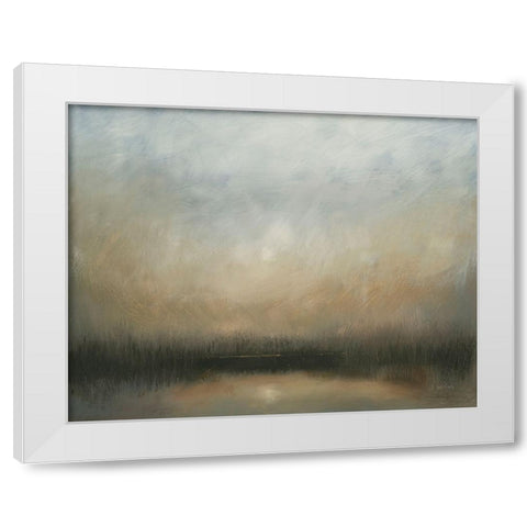 Evening Landscape White Modern Wood Framed Art Print by Wiens, James