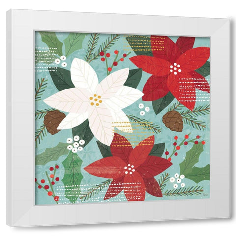 Mod Holiday II White Modern Wood Framed Art Print by Charron, Veronique