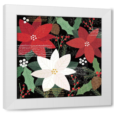 Mod Holiday V White Modern Wood Framed Art Print by Charron, Veronique