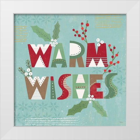 Mod Holiday VI White Modern Wood Framed Art Print by Charron, Veronique