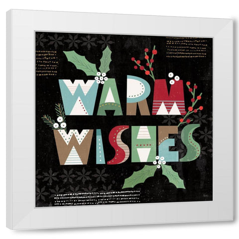 Mod Holiday VI Dark White Modern Wood Framed Art Print by Charron, Veronique