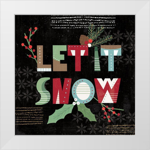 Mod Holiday VII Dark White Modern Wood Framed Art Print by Charron, Veronique