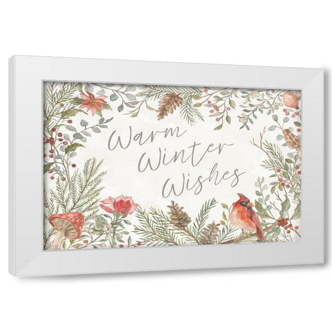 Woodland Christmas I White Modern Wood Framed Art Print by Vassileva, Silvia