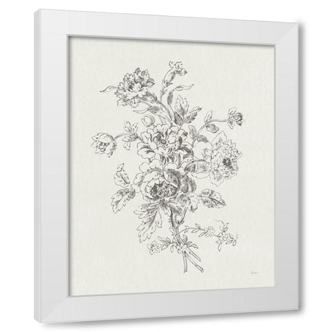 Toile Roses VIII White Modern Wood Framed Art Print by Schlabach, Sue