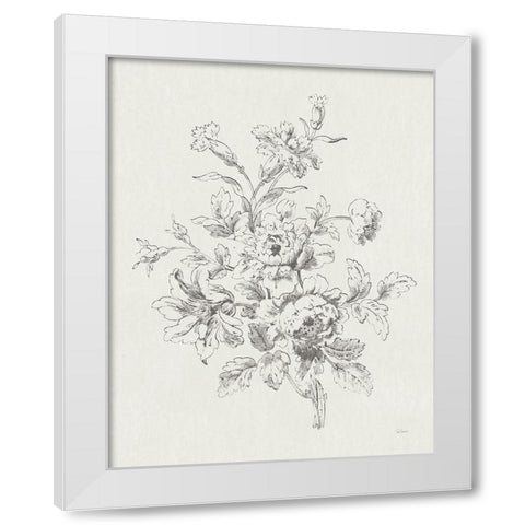 Toile Roses IX Neutral White Modern Wood Framed Art Print by Schlabach, Sue