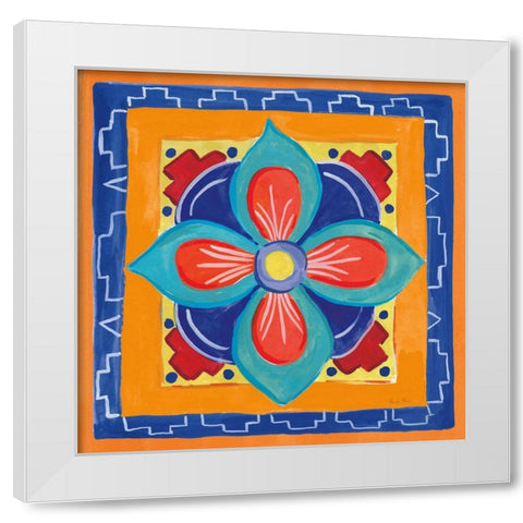 78254HR Mucho Caliente VI White Modern Wood Framed Art Print by Zaman, Farida