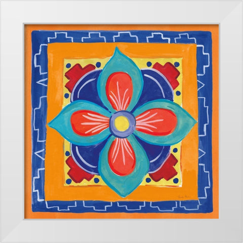 78254HR Mucho Caliente VI White Modern Wood Framed Art Print by Zaman, Farida