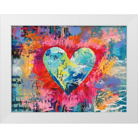 Passionate Love White Modern Wood Framed Art Print by Vertentes, Jeanette