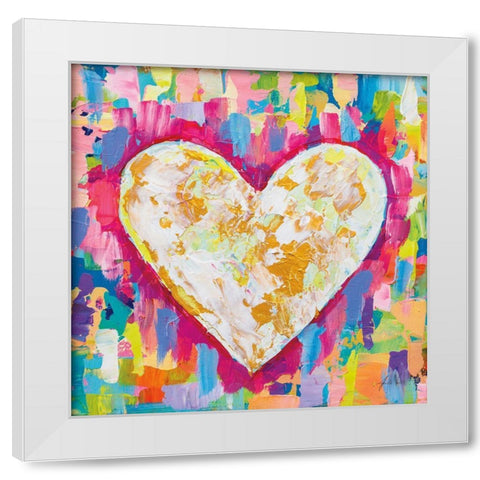 Pure Love White Modern Wood Framed Art Print by Vertentes, Jeanette