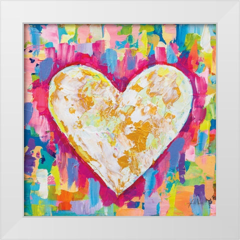 Pure Love White Modern Wood Framed Art Print by Vertentes, Jeanette