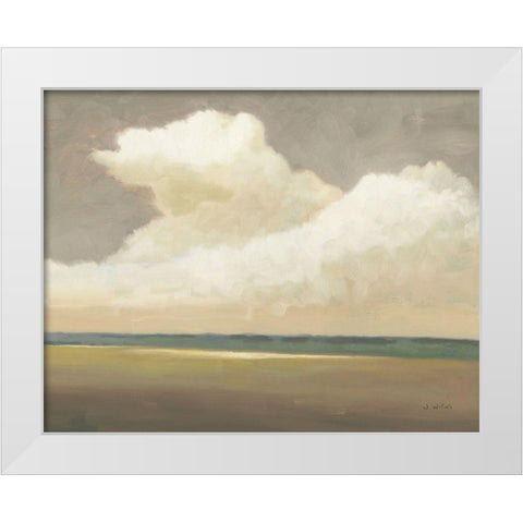 Prairie Summer White Modern Wood Framed Art Print by Wiens, James