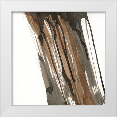 Walnut Falls I White Modern Wood Framed Art Print by Paschke, Chris