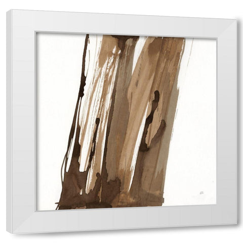 Walnut Falls II White Modern Wood Framed Art Print by Paschke, Chris