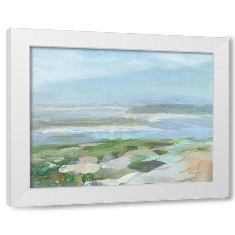 View of the Headland White Modern Wood Framed Art Print by Nai, Danhui