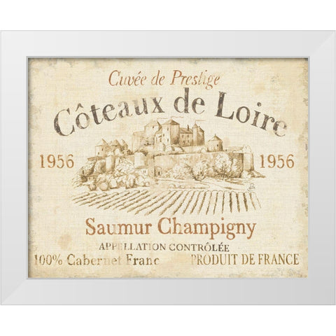 French Wine Label II Cream White Modern Wood Framed Art Print by Brissonnet, Daphne