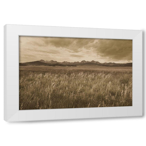 Sawtooth Mountains Idaho II Dark White Modern Wood Framed Art Print by Majchrowicz, Alan