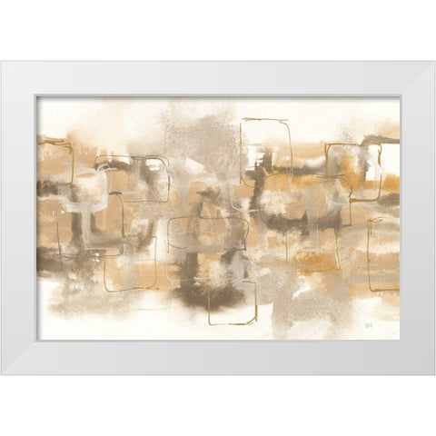 Golden Neutrals II White Modern Wood Framed Art Print by Paschke, Chris