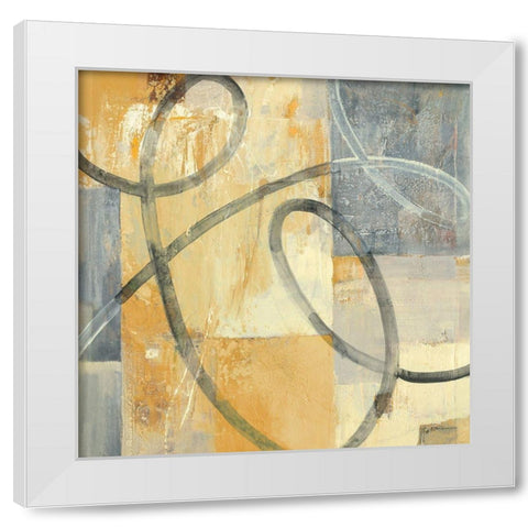 Ribbon Dance I Autumn White Modern Wood Framed Art Print by Hristova, Albena