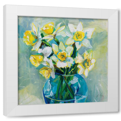 Early Blooms White Modern Wood Framed Art Print by Vertentes, Jeanette