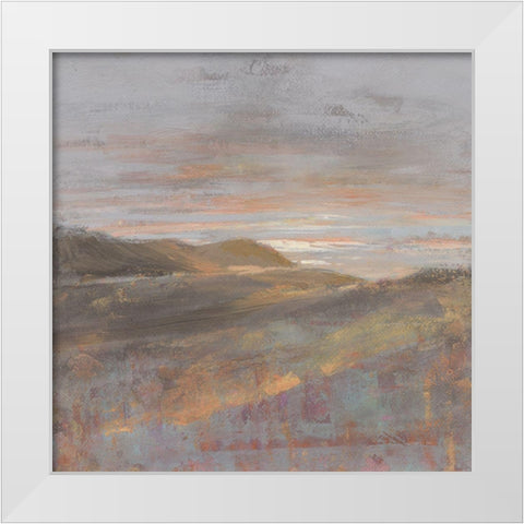 Dawn on the Hills Light White Modern Wood Framed Art Print by Nai, Danhui