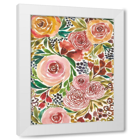 Full Bloom III White Modern Wood Framed Art Print by Warrick, Cheryl