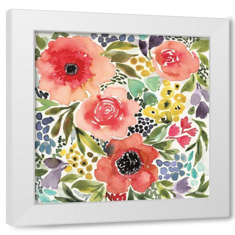 Ode to Spring II White Modern Wood Framed Art Print by Warrick, Cheryl