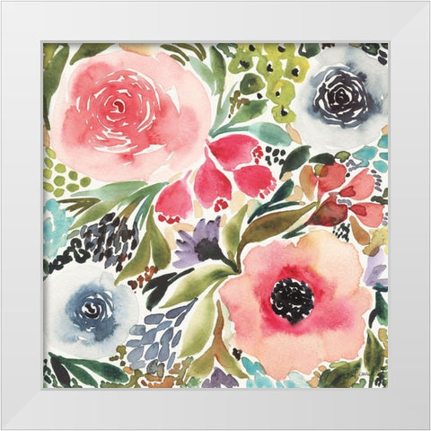 Ode to Spring III White Modern Wood Framed Art Print by Warrick, Cheryl