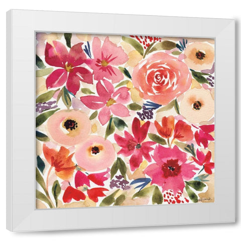 Cottage Garden White Modern Wood Framed Art Print by Warrick, Cheryl