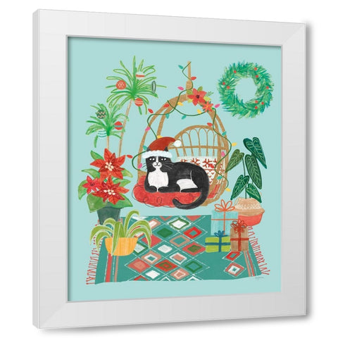 Urban Jungle Christmas I White Modern Wood Framed Art Print by Urban, Mary