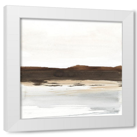 Neutral Dunes I White Modern Wood Framed Art Print by Paschke, Chris