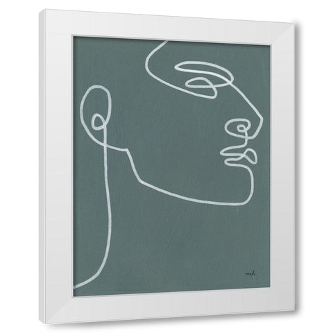 About Face I White Modern Wood Framed Art Print by Hershey, Moira