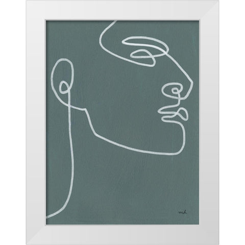 About Face I White Modern Wood Framed Art Print by Hershey, Moira