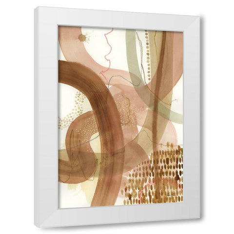 Path to Happiness White Modern Wood Framed Art Print by Horn, Laura