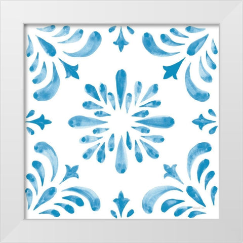 Blooming Orchard Tile III White Modern Wood Framed Art Print by Nai, Danhui